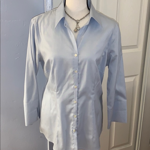 New Lands”end shirt in clear blue